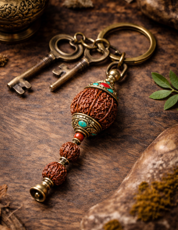Rudraksh Keychain.